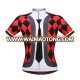 New red black lattice breathable cycling wear