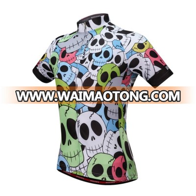 New design breathable skull cycling jersey